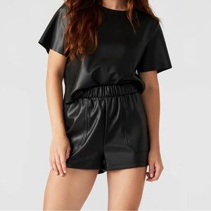 Faux Leather Short